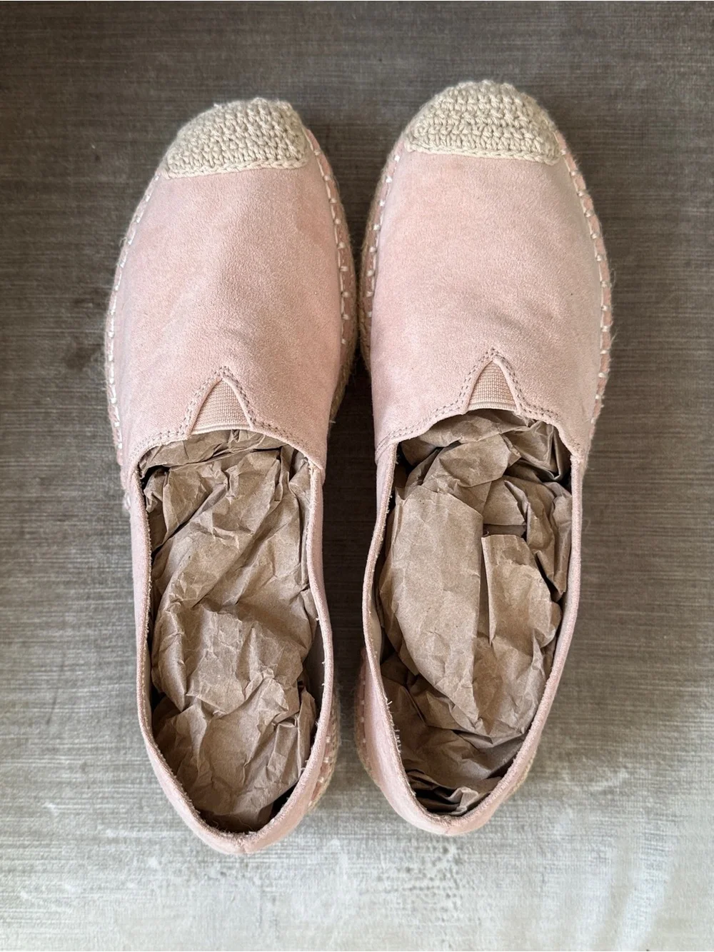 Pink Espadrille Platform Loafers Slip On Flats Size 8
